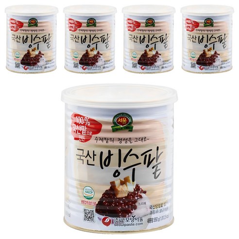 굿모닝서울 국산빙수팥, 850g, 5개