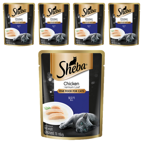 쉬바 고양이 닭고기 무스, 닭, 70g, 5개