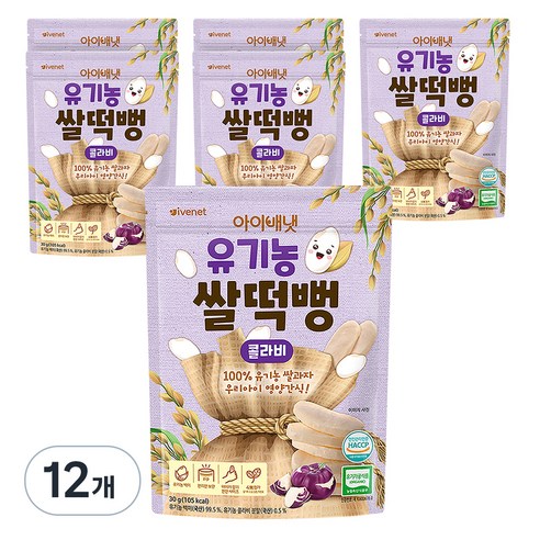 아이배냇 유기농 쌀떡뻥, 30g, 12개, 콜라비
