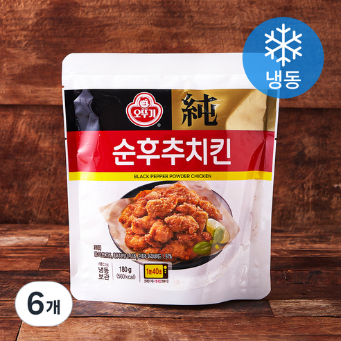 오뚜기 순후추치킨 (냉동), 180g, 6개