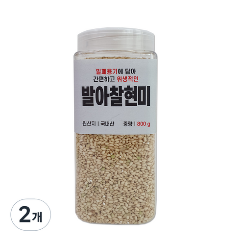 대한농산 통에담은 발아찰현미, 800g, 2개