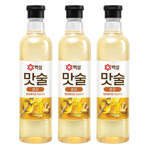백설 맛술 생강, 800ml, 3개