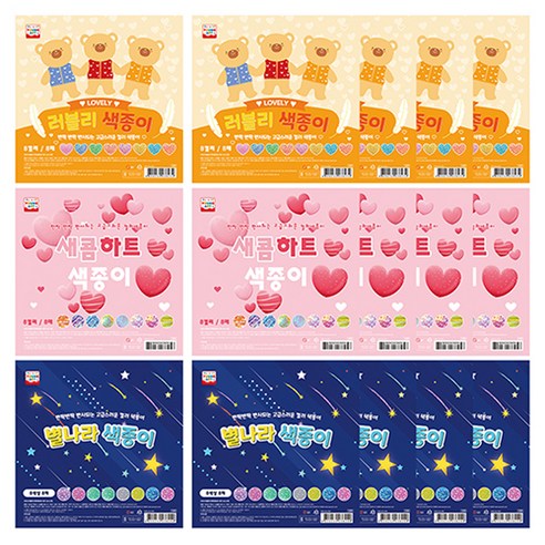 영아트 다모아 색종이 3종세트C, 5세트