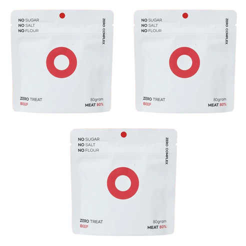 제로컴플렉스 반려동물 블루브리즈 트릿, 80g, 소고기, 3개