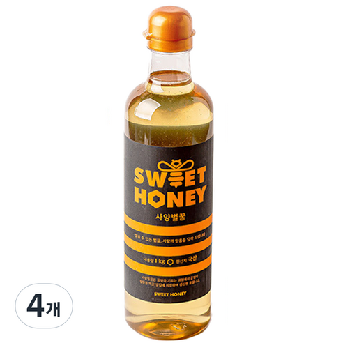 산내들농원 sweet honey 사양벌꿀, 1kg, 4개