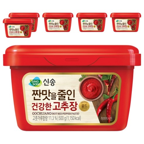 신송 짠맛을 줄인 건강한 고추장, 500g, 6개