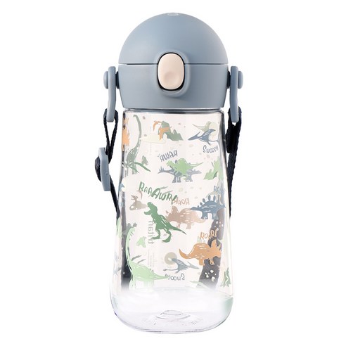 릴팡 더보틀 원터치 어깨끈 트라이탄 물통, 다이노, 470ml, 1개