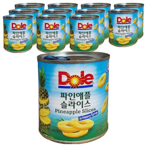 동원에프엔비 파인애플 슬라이스 통조림, 439g, 12개