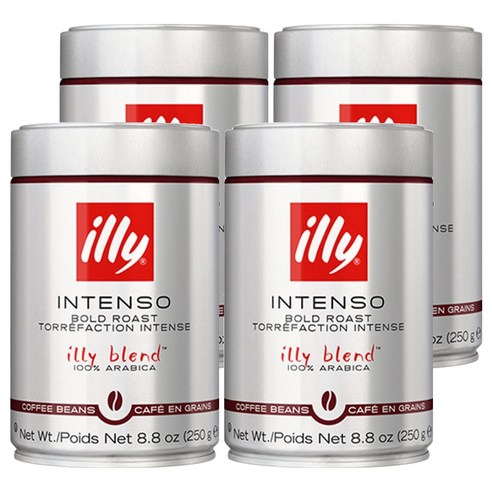 일리커피 다크 원두 250g (7723) illy DARK 250GR BEANS, 4개, 홀빈(분쇄안함)