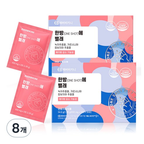 에버비키니 한방에 뺄래 다이어트 보조제, 84정, 8개