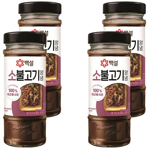 백설 소불고기양념, 500g, 4개
