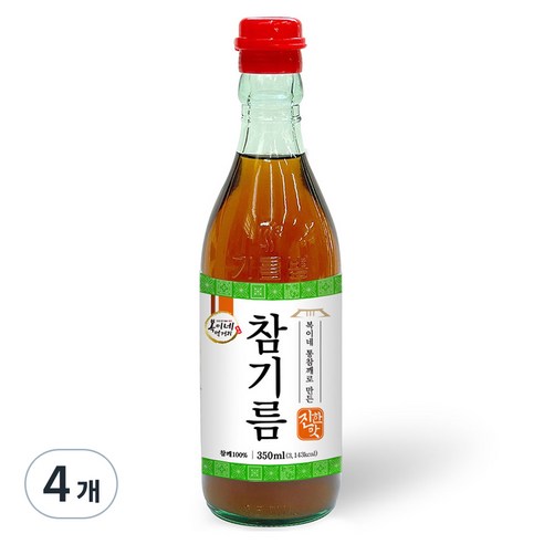 복이네먹거리 통깨로 만든 진한맛 참기름, 350ml, 4개