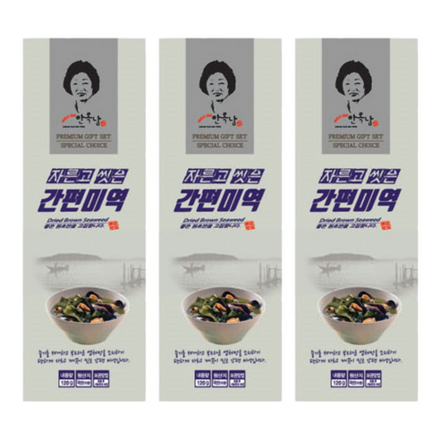 안옥남 간편미역, 120g, 3개