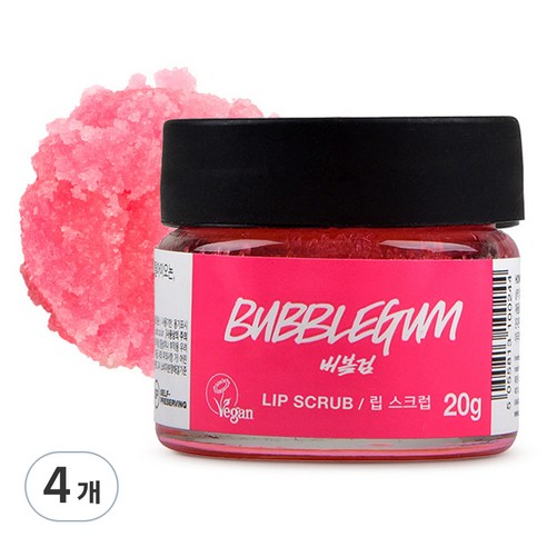 러쉬 립 스크럽 20g, 버블검, 4개