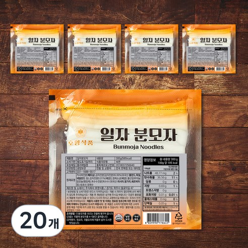 호영식품 일자 분모자, 300g, 20개