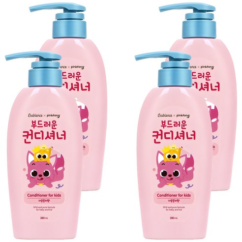베비언스 핑크퐁 유아용 컨디셔너 자몽릴리향, 4개, 380ml