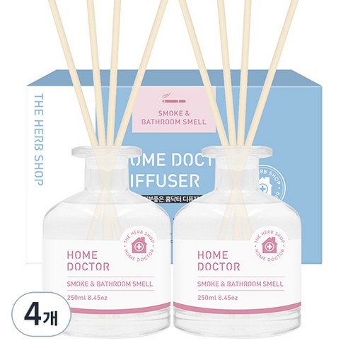 더허브샵 기분좋은 홈닥터 디퓨저, 복숭아 유칼립투스, 250ml, 2개