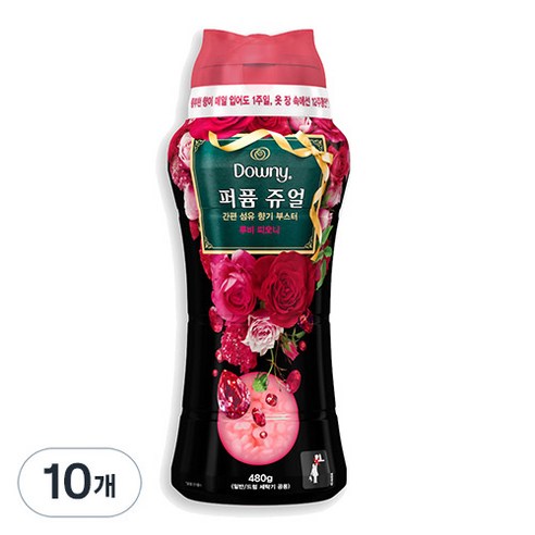다우니 퍼퓸 쥬얼 루비 피오니 향기지속제, 480g, 10개
