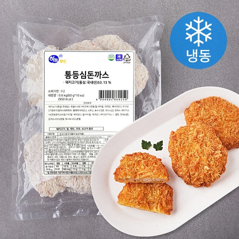 하늘푸드 통등심돈까스 10개입 (냉동), 600g, 1개