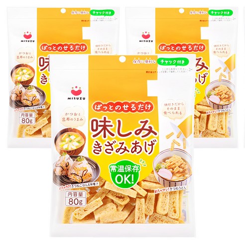 미스즈 튀김건조유부, 80g, 3개