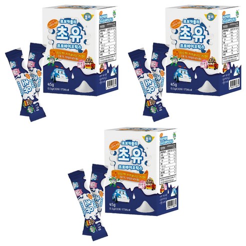 로보카폴리 초유유산균, 45g, 3개