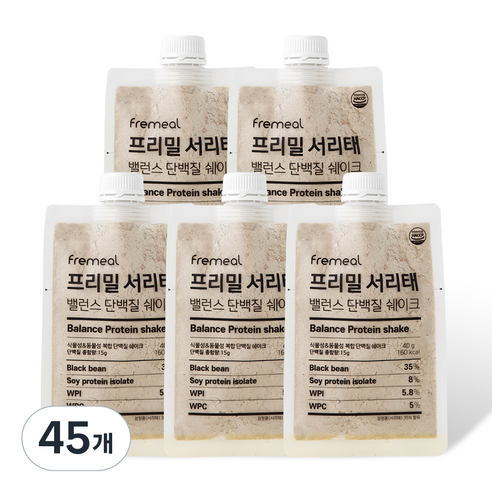 프리밀 서리태 밸런스 단백질 쉐이크, 40g, 45개