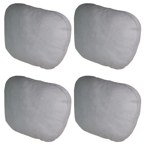 우건 차량용 헤드레스트 의자 목 받침 스웨이드 쿠션, 그레이, 4개