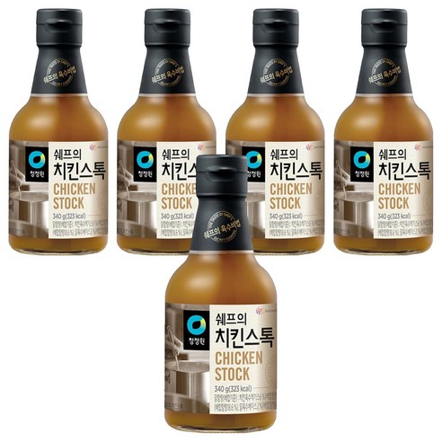 청정원 쉐프의 치킨스톡, 340g, 5개