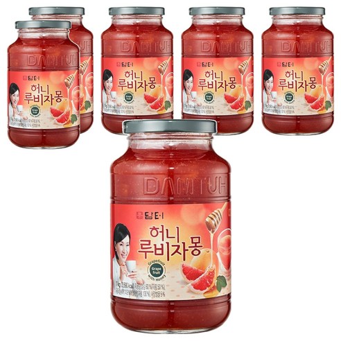 담터 허니 루비자몽, 1kg, 1개입, 6개