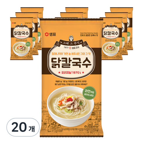 샘표 닭칼국수, 101g, 20개