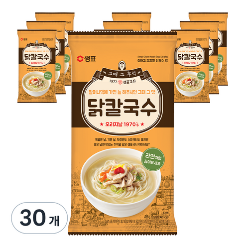 샘표 닭칼국수, 101g, 30개