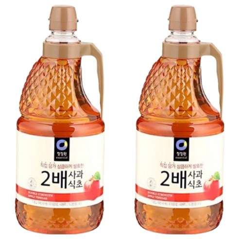 청정원 2배 사과식초, 1.8L, 2개