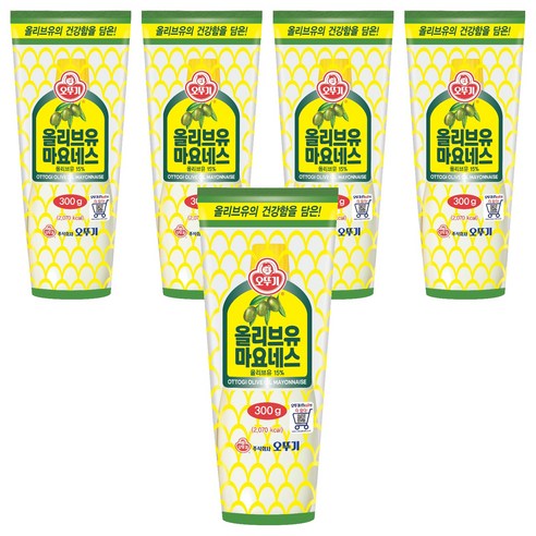 오뚜기 올리브유마요네즈, 300g, 5개
