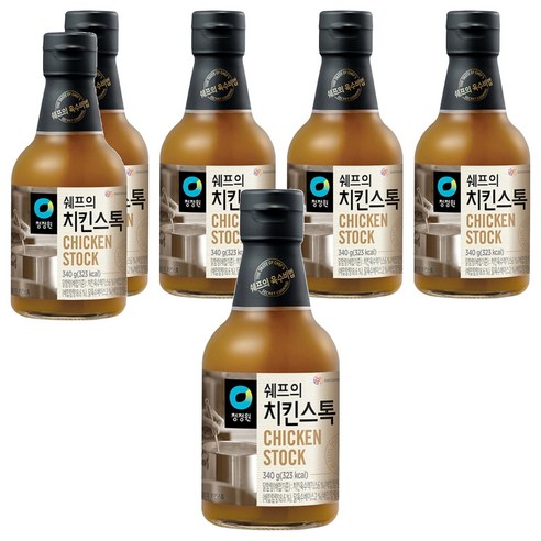 청정원 쉐프의 치킨스톡, 340g, 6개