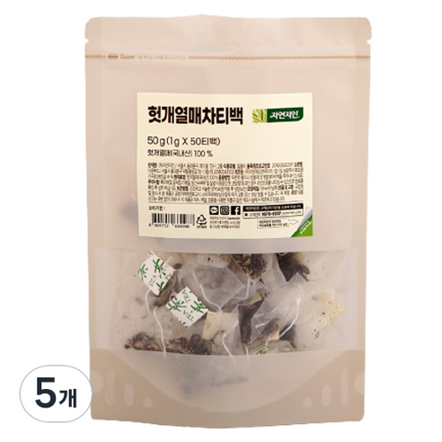 자연지인 헛개열매 차 티백, 1g, 50개입, 5개
