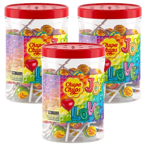 츄파춥스 농심 미니튜브 50p, 550g, 3개