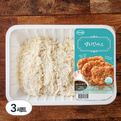 한강식품 생치킨까스 520g + 치킨까스 소스 세트, 640g, 3세트