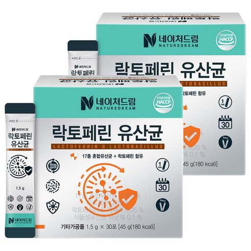 네이처드림 락토페린 유산균 30p, 2개, 45g