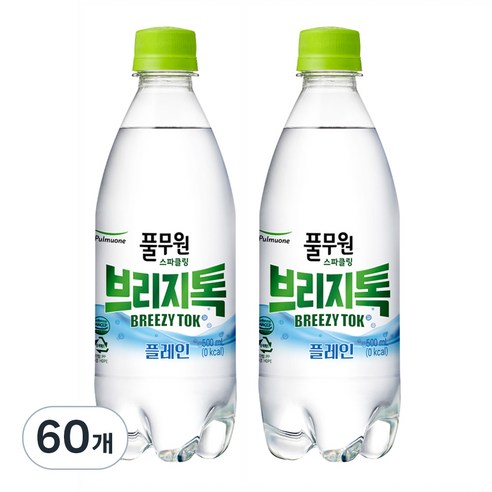 풀무원 스파클링 브리지톡 플레인, 60개, 500ml