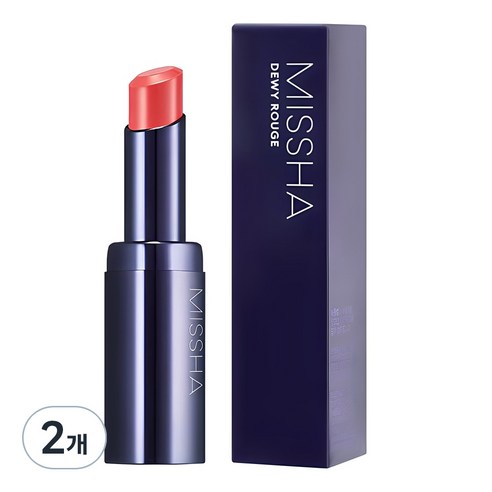 미샤 듀이 루즈 립스틱, 돌리코랄, 3.3g, 2개