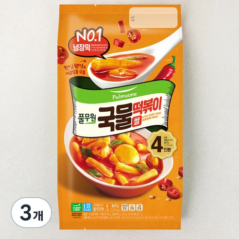 풀무원 국물떡볶이 4인분, 847g, 3개