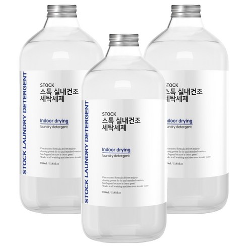 STOCK 실내건조 세탁세제, 1L, 3개