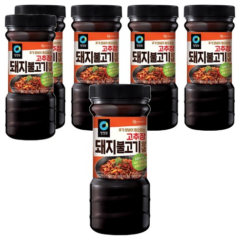 청정원 고추장 돼지불고기 양념, 840g, 6개