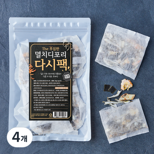 The푸짐한 국내산 멸치디포리 다시팩, 15g, 6개입, 4개