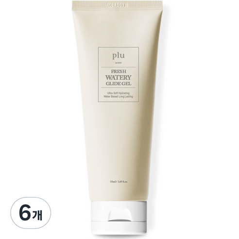 플루 프레쉬 워터리 글라이드 마사지젤 튜브형, 50ml, 6개