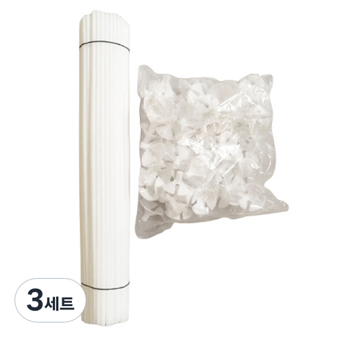 마켓감성 멀티컬러 풍선 홀더 100p + 막대 100p 세트, 화이트, 3세트