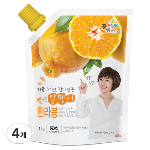 꽃샘 별난 알맹이 한라봉 1kg, 4개