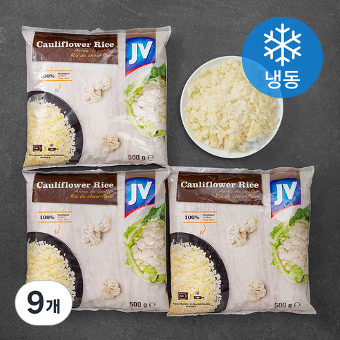컬리플라워 다이스 손질채소 (냉동), 500g, 9개