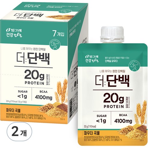 빙그레 더단백 파우더 곡물, 32g, 14개