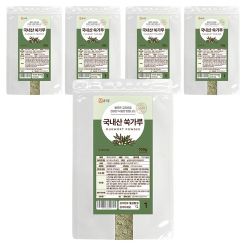 윤고집 쑥가루, 100g, 5개
